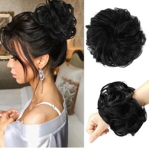 Brand New Black Faux Bun hair piece